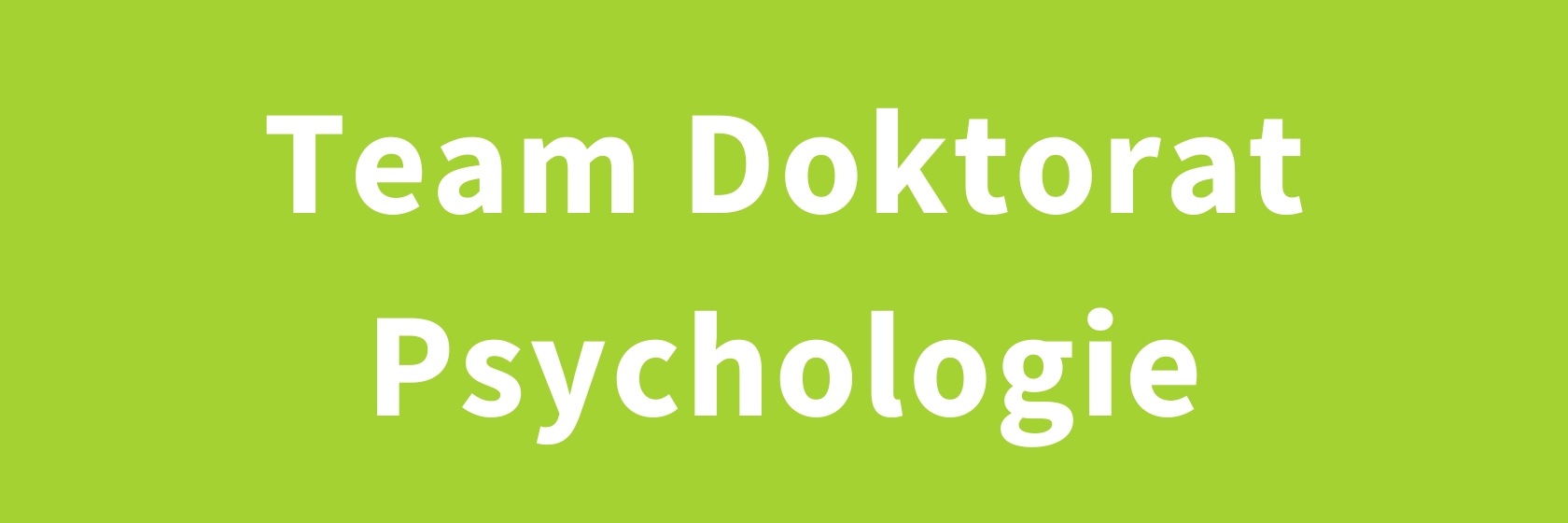 Team Doktorat Psychologie