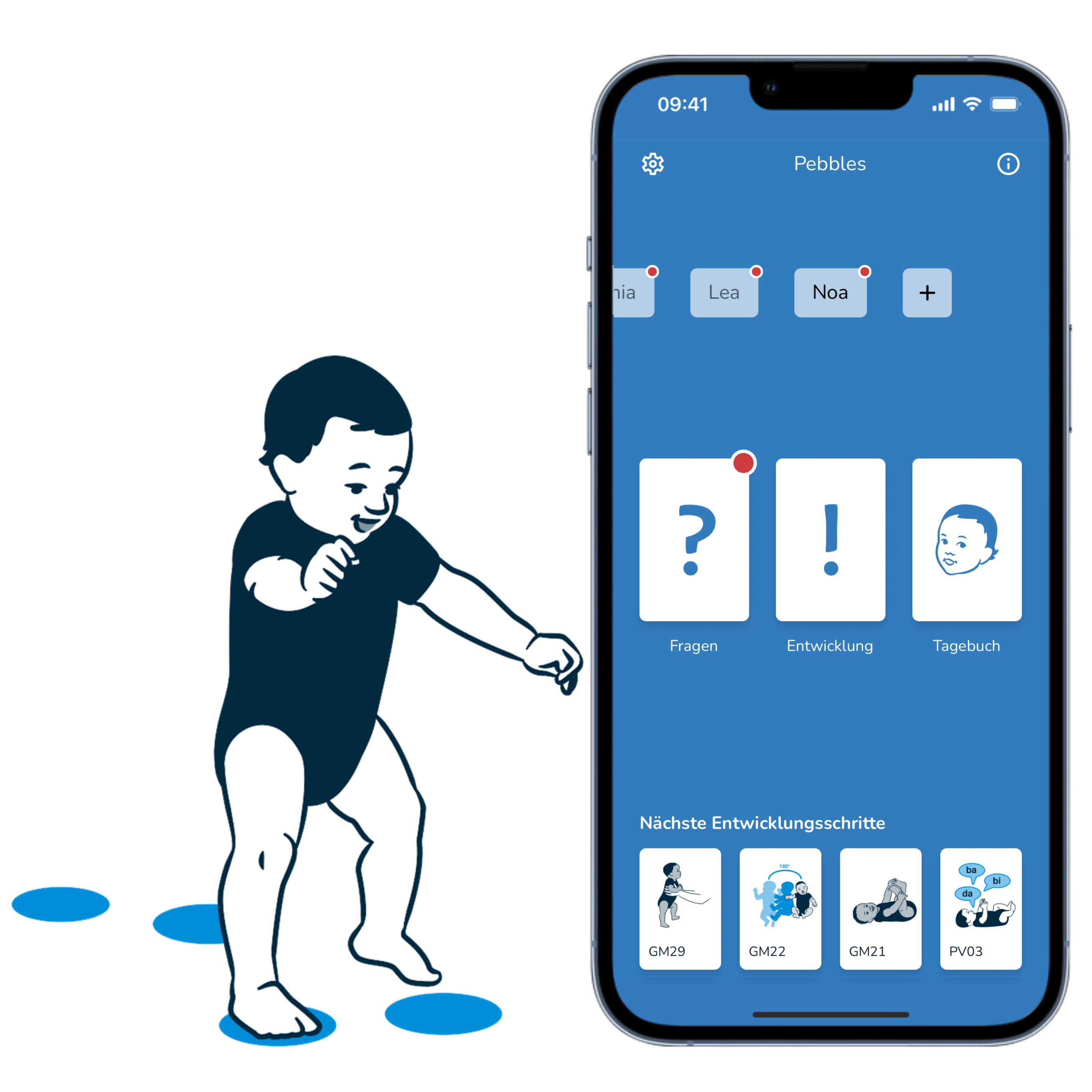 Wie entdeckt Ihr Kind die Welt? Frühkindliche Entwicklung begleiten mit der Pebbles App