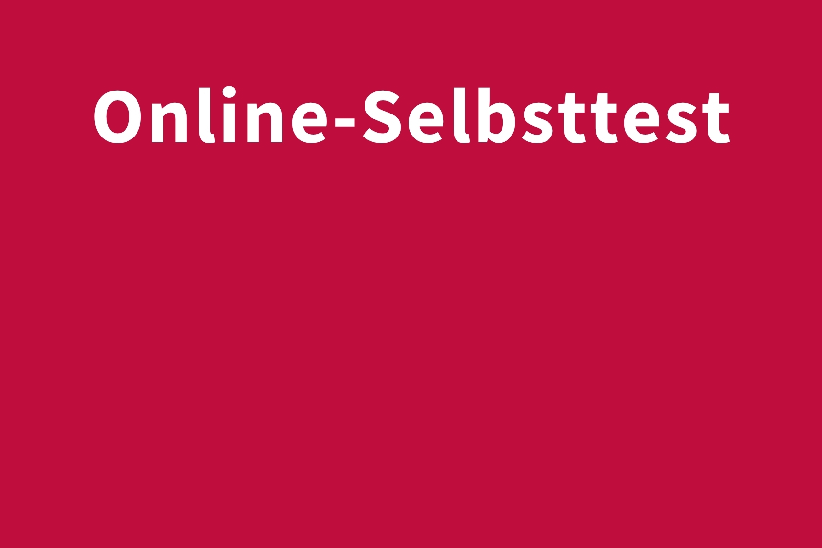 Online Selbsttest