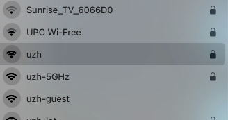 MAC WLAN auswählen