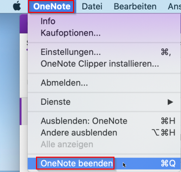 Close OneNote