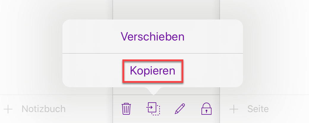 Wählen Sie "Kopieren"