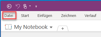 Klicken Sie auf "Datei"